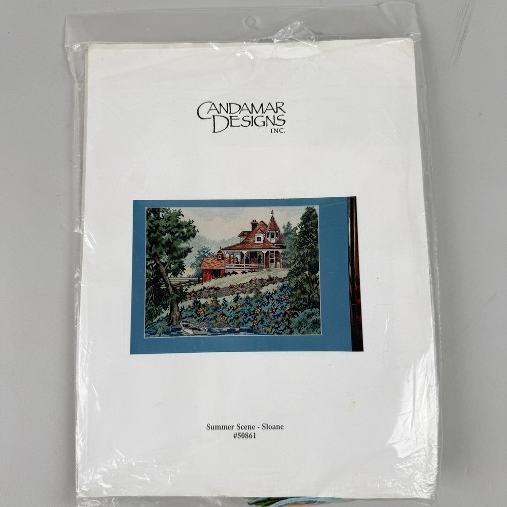 Candamar‎ Designs Cross Stitch Kit Summer Scene Sloane #50861 NEW OLD STOCK